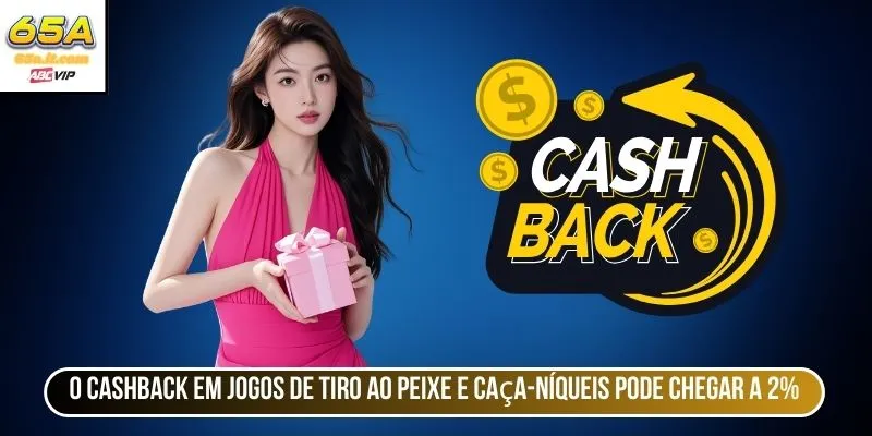 O cashback em jogos de tiro ao peixe e caça-níqueis pode chegar a 2%